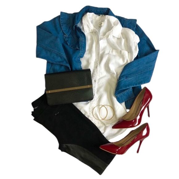 Victoria's Secret Black Faux Leather Panel Skinny Ponte Moto Leggings Size XS - Picture 7 of 7